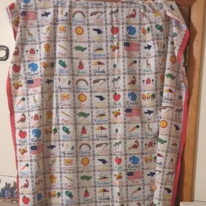 Colorful Educational Themed Fabric